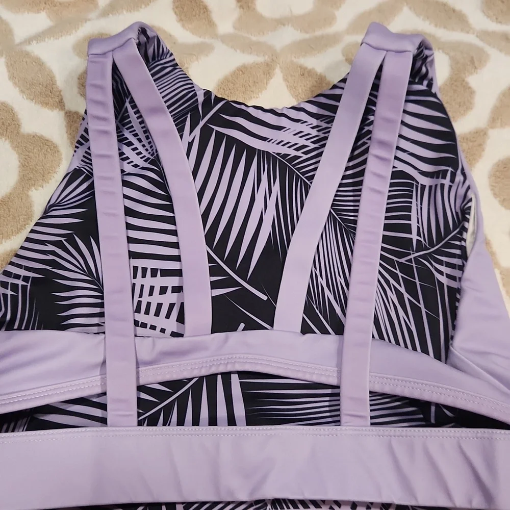 The Chestee Barbella Black and Purple Reversible Sports Bra - Picture 6 of 6